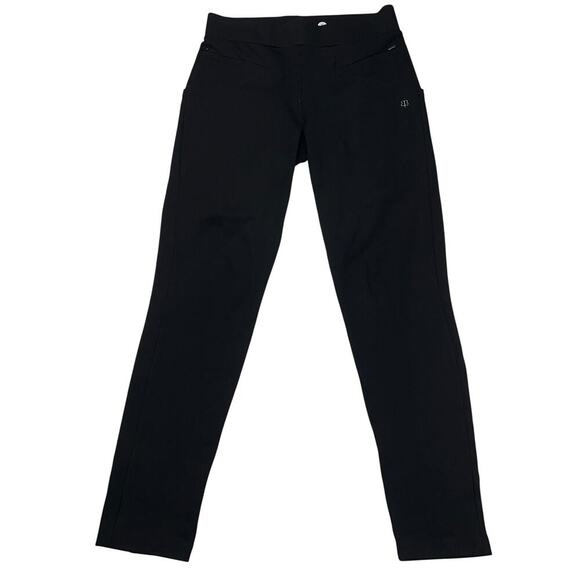 Betabrand Power Down Pant Black Ponte Seamed Legs Skinny Fit Size S - Picture 2 of 12